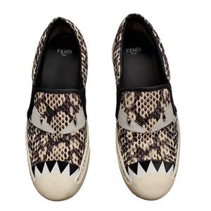 RARE Fendi Monster Python Slip-On Sneakers